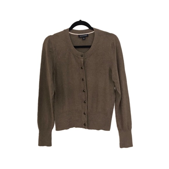 Banana Republic Sweaters - Banana Republic Sz L Luxury Blend Brown Button Up Cardigan Cottage Grampa Core
